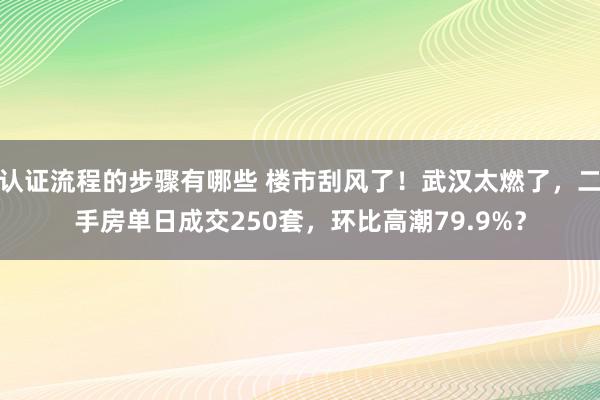 认证流程的步骤有哪些 楼市刮风了！武汉太燃了，二手房单日成交250套，环比高潮79.9%？